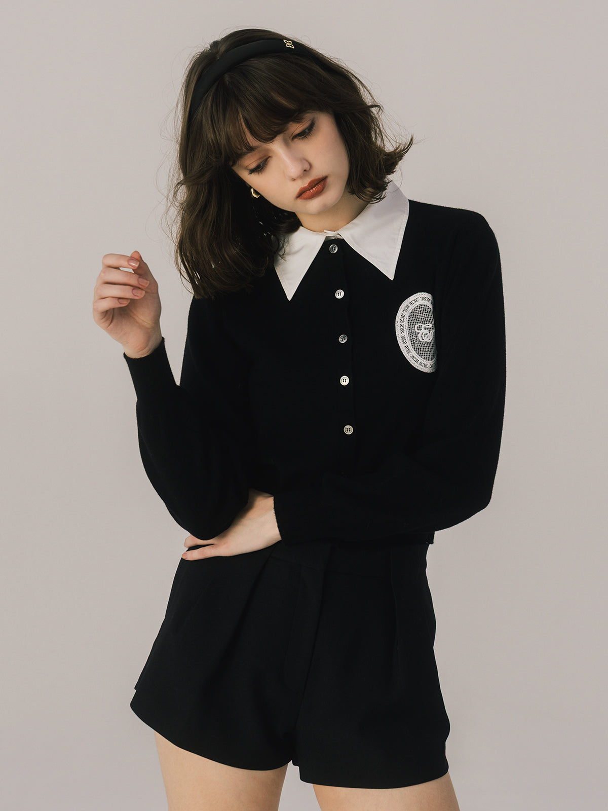 MODEL:174cm／COLOR:BLACK／SIZE:F