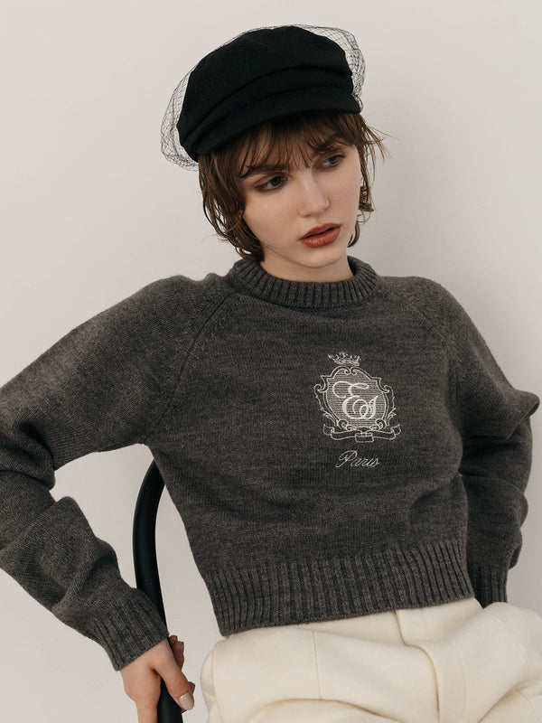 MIDDLE LOGO KNIT TOPS
