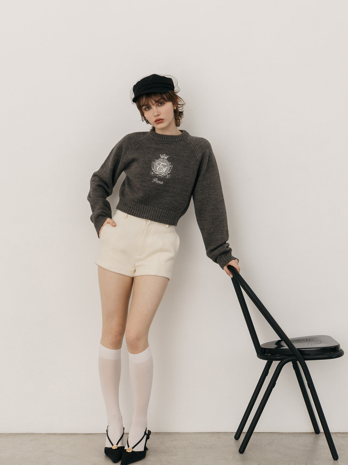 MIDDLE LOGO KNIT TOPS