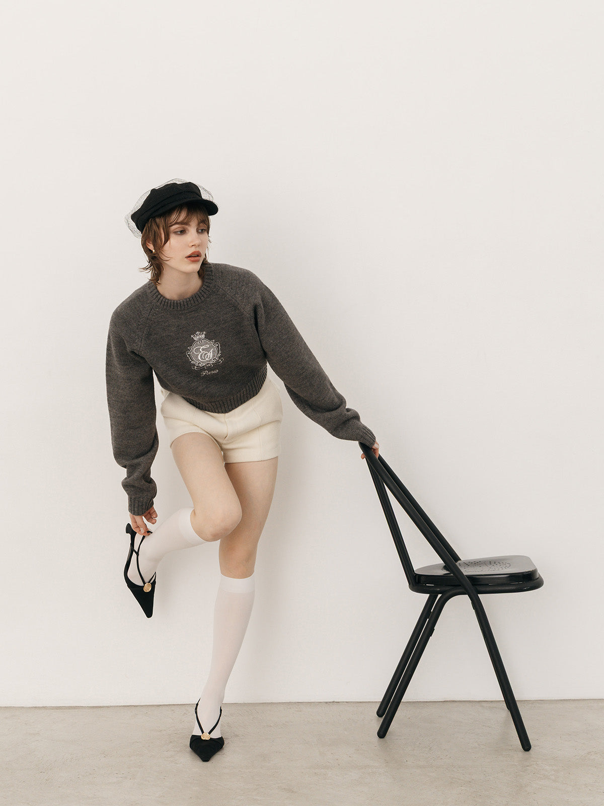 MIDDLE LOGO KNIT TOPS
