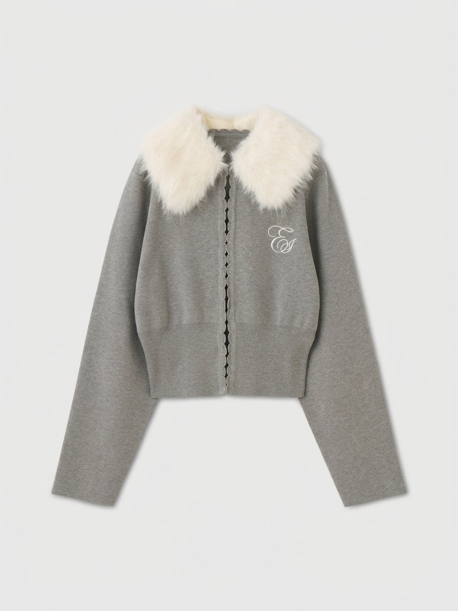 FUR TIPPET CARDIGAN