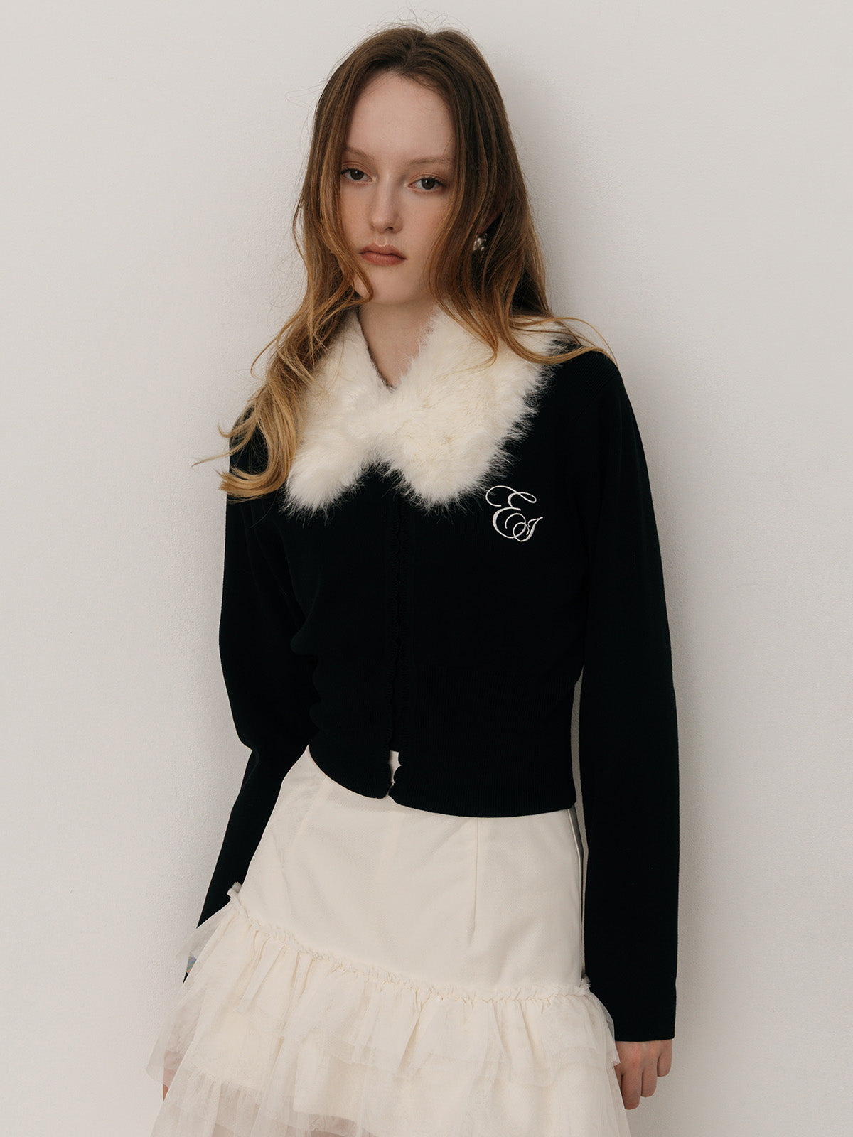 FUR TIPPET CARDIGAN