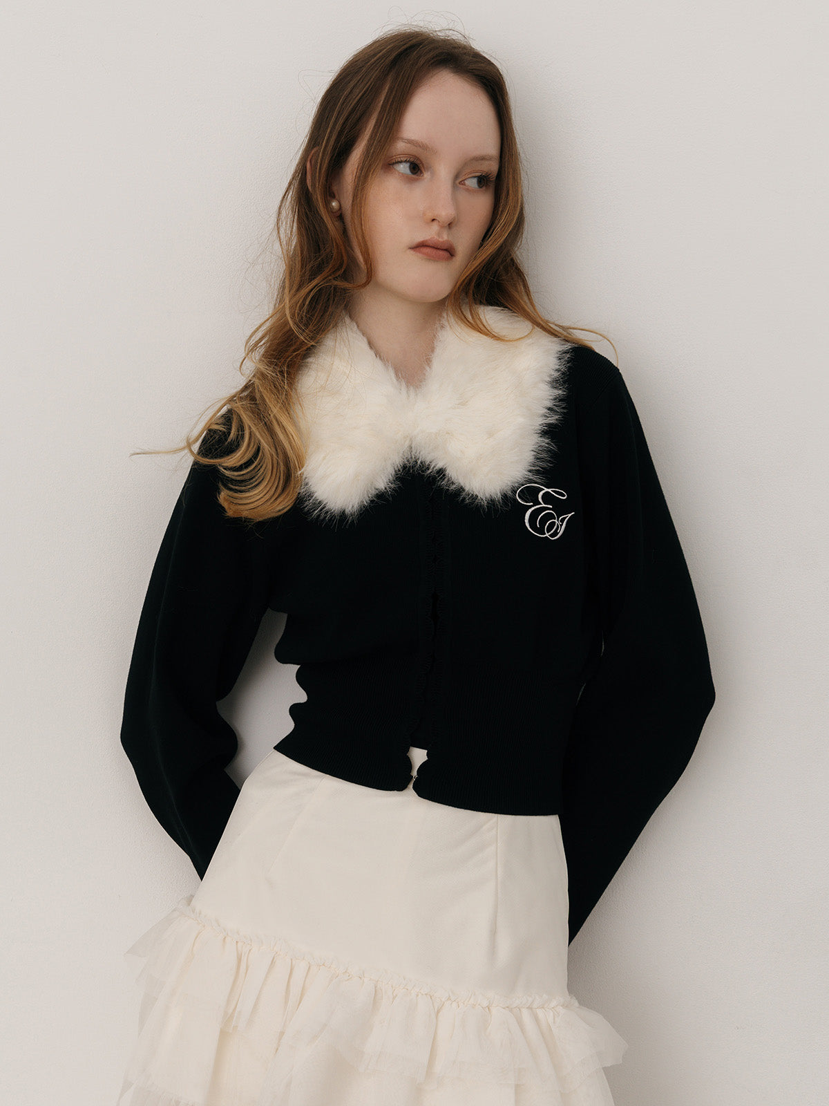 FUR TIPPET CARDIGAN