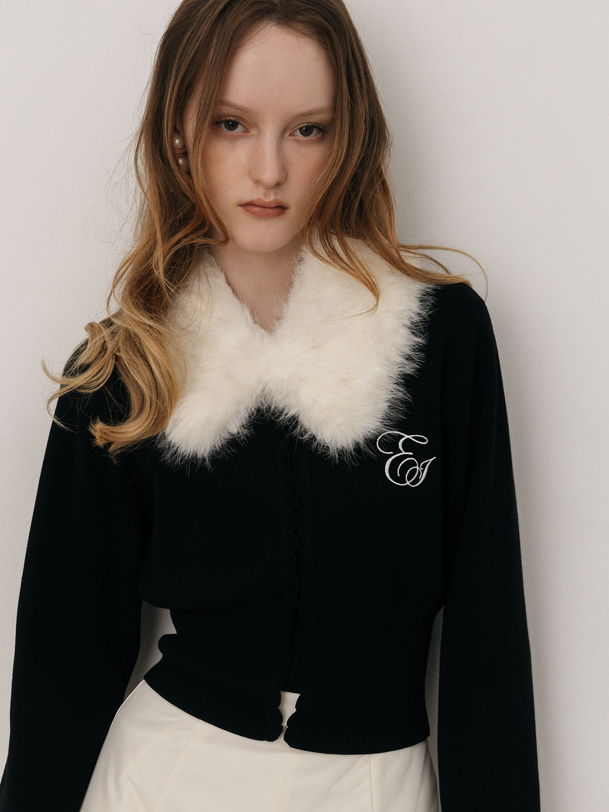 FUR TIPPET CARDIGAN