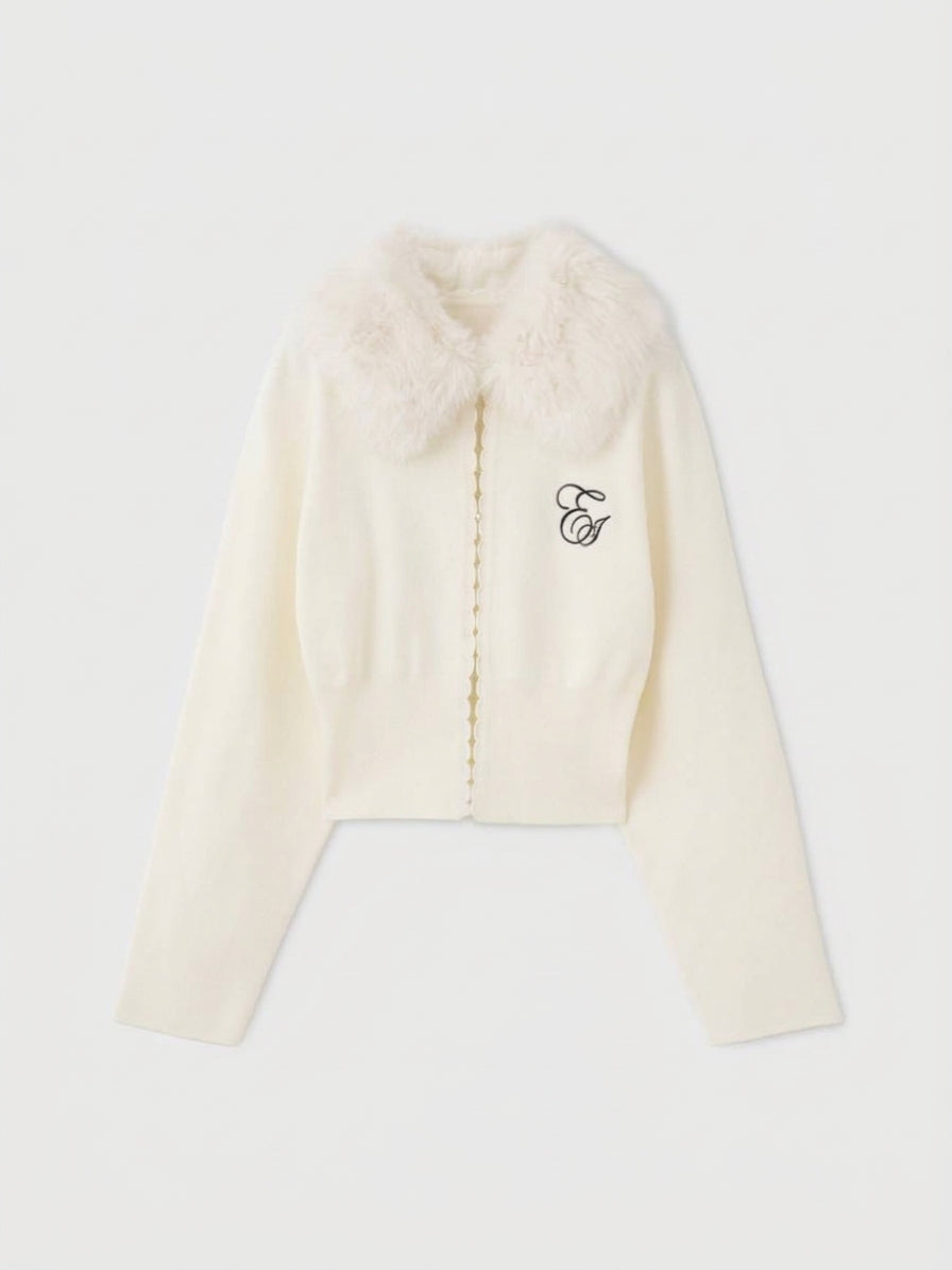FUR TIPPET CARDIGAN