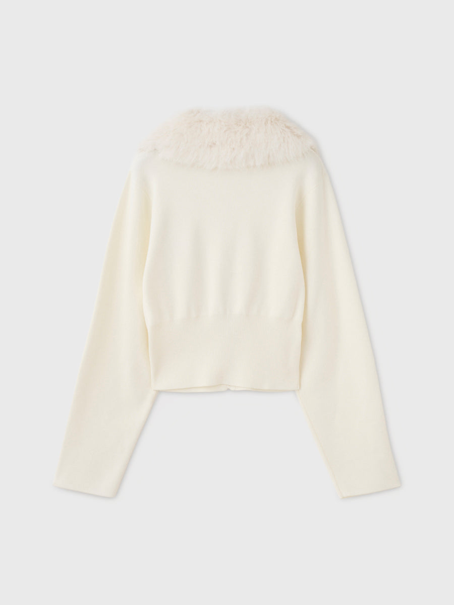 FUR TIPPET CARDIGAN