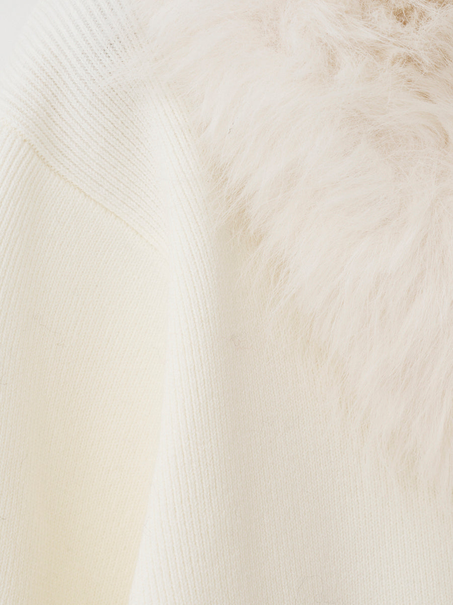 FUR TIPPET CARDIGAN