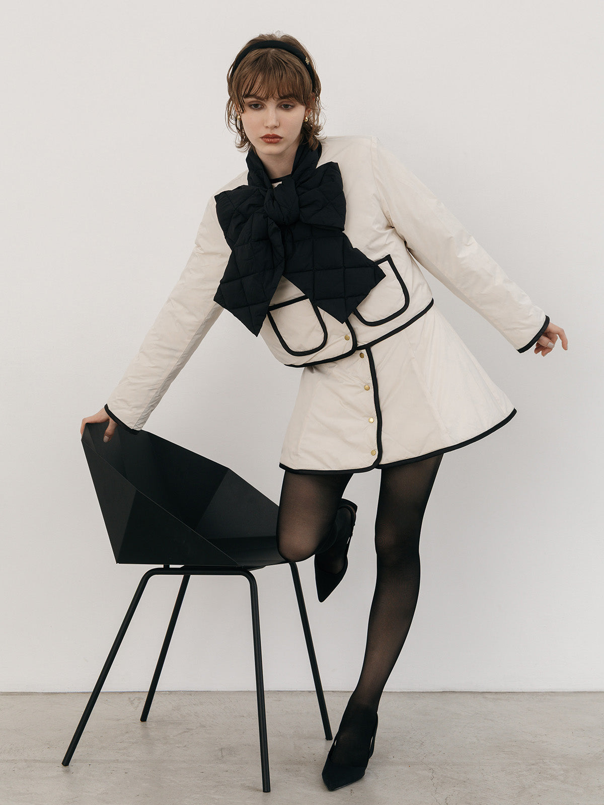 【TAION×EIMY ISTOIRE】REVERSIBLE DOWN MINISKIRT