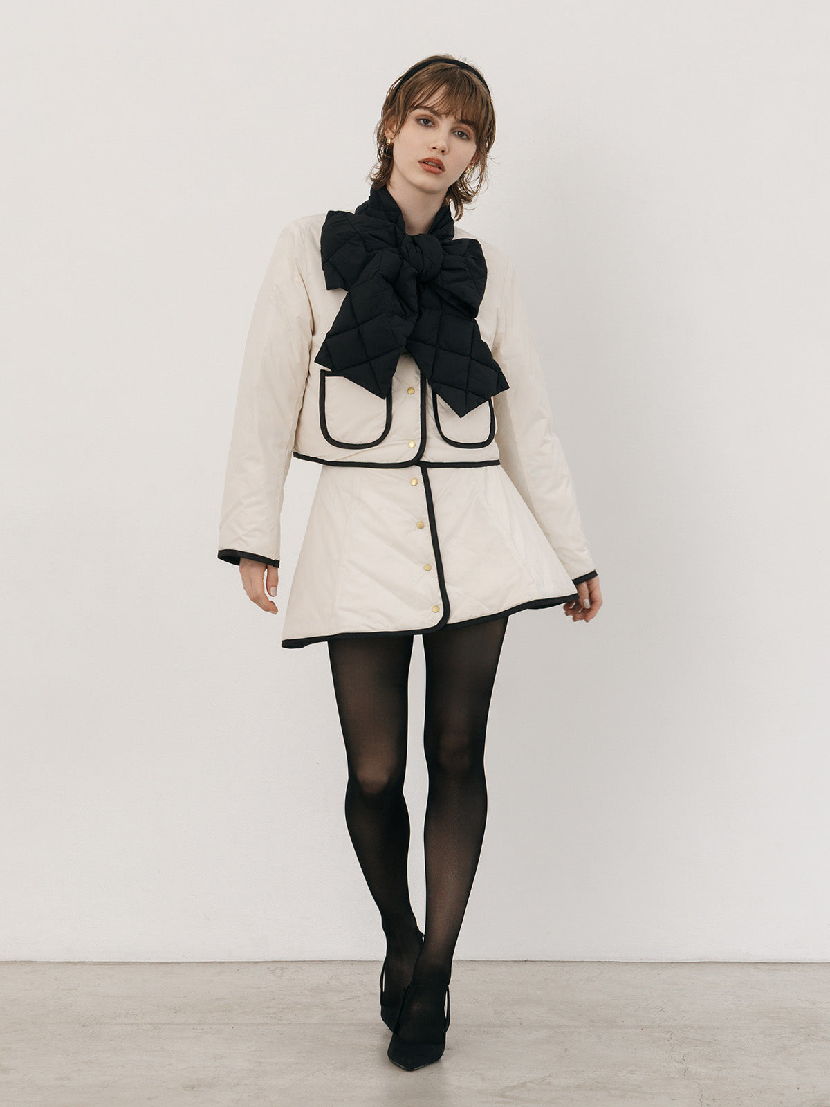 【TAION×EIMY ISTOIRE】REVERSIBLE DOWN MINISKIRT