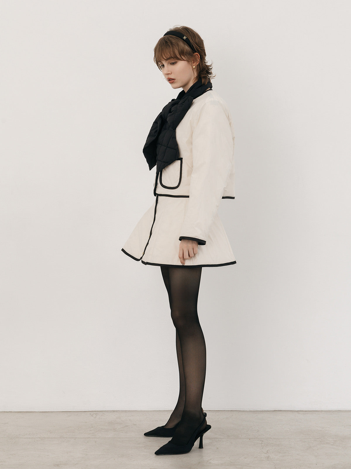 【TAION×EIMY ISTOIRE】REVERSIBLE DOWN MINISKIRT