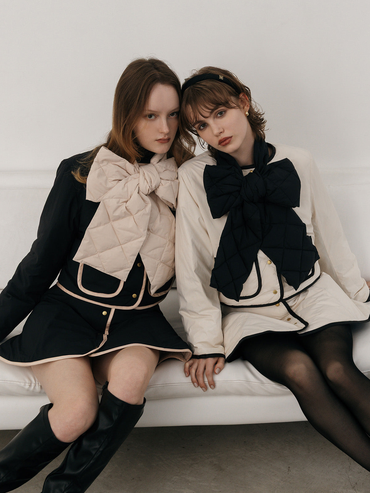 【TAION×EIMY ISTOIRE】REVERSIBLE DOWN MINISKIRT
