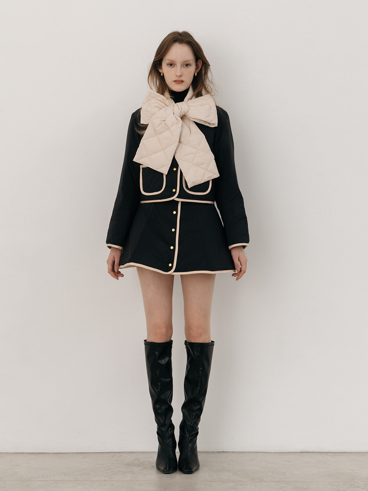 【TAION×EIMY ISTOIRE】REVERSIBLE DOWN MINISKIRT