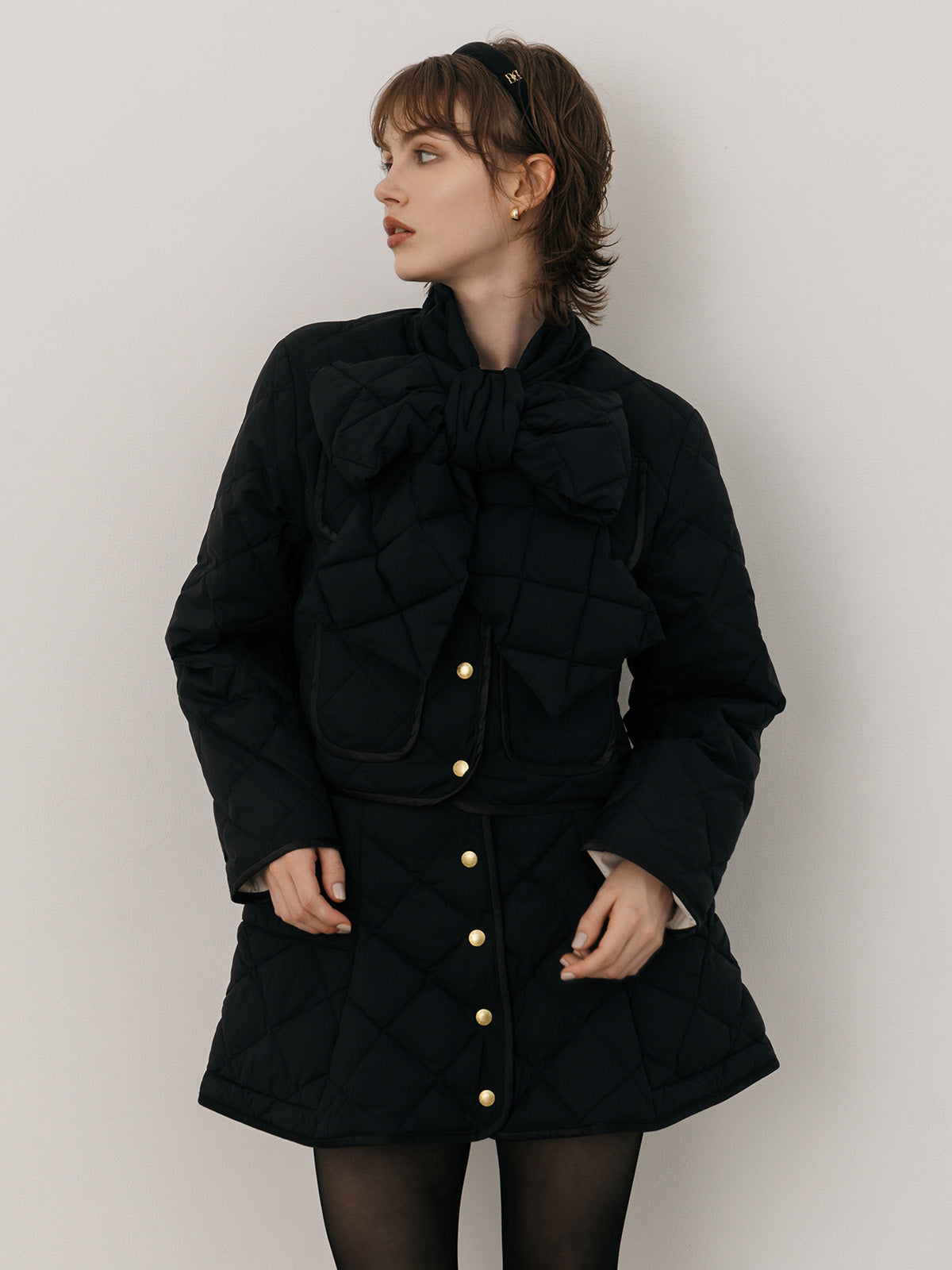 【TAION×EIMY ISTOIRE】REVERSIBLE DOWN MINISKIRT