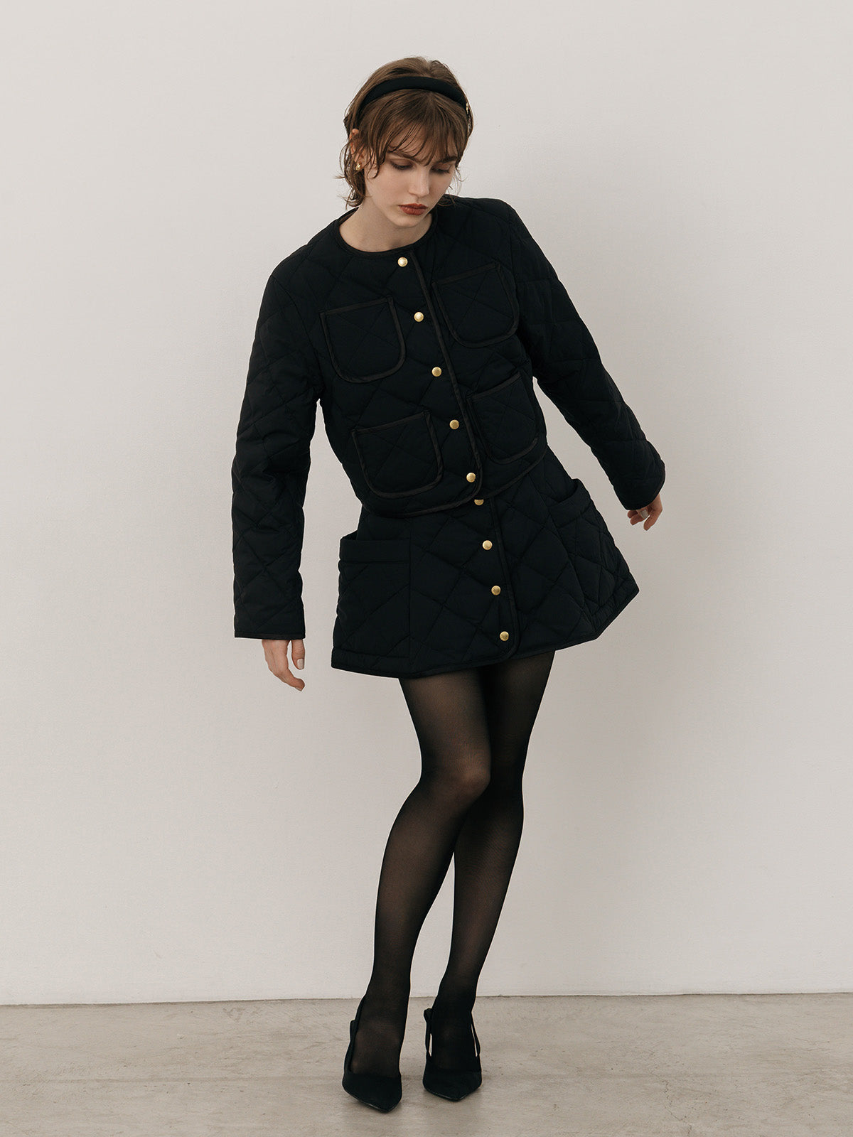 【TAION×EIMY ISTOIRE】REVERSIBLE DOWN MINISKIRT