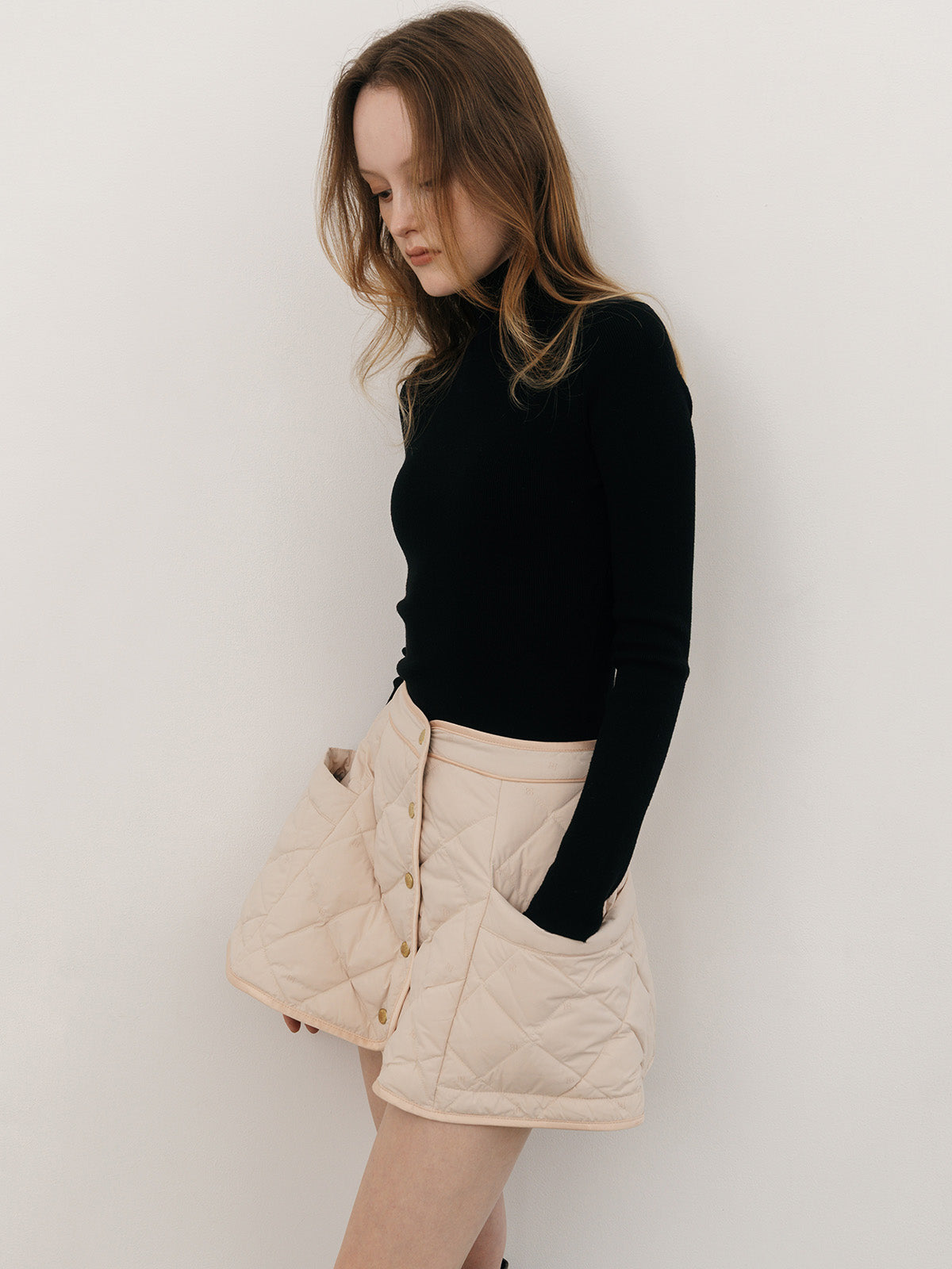 【TAION×EIMY ISTOIRE】REVERSIBLE DOWN MINISKIRT