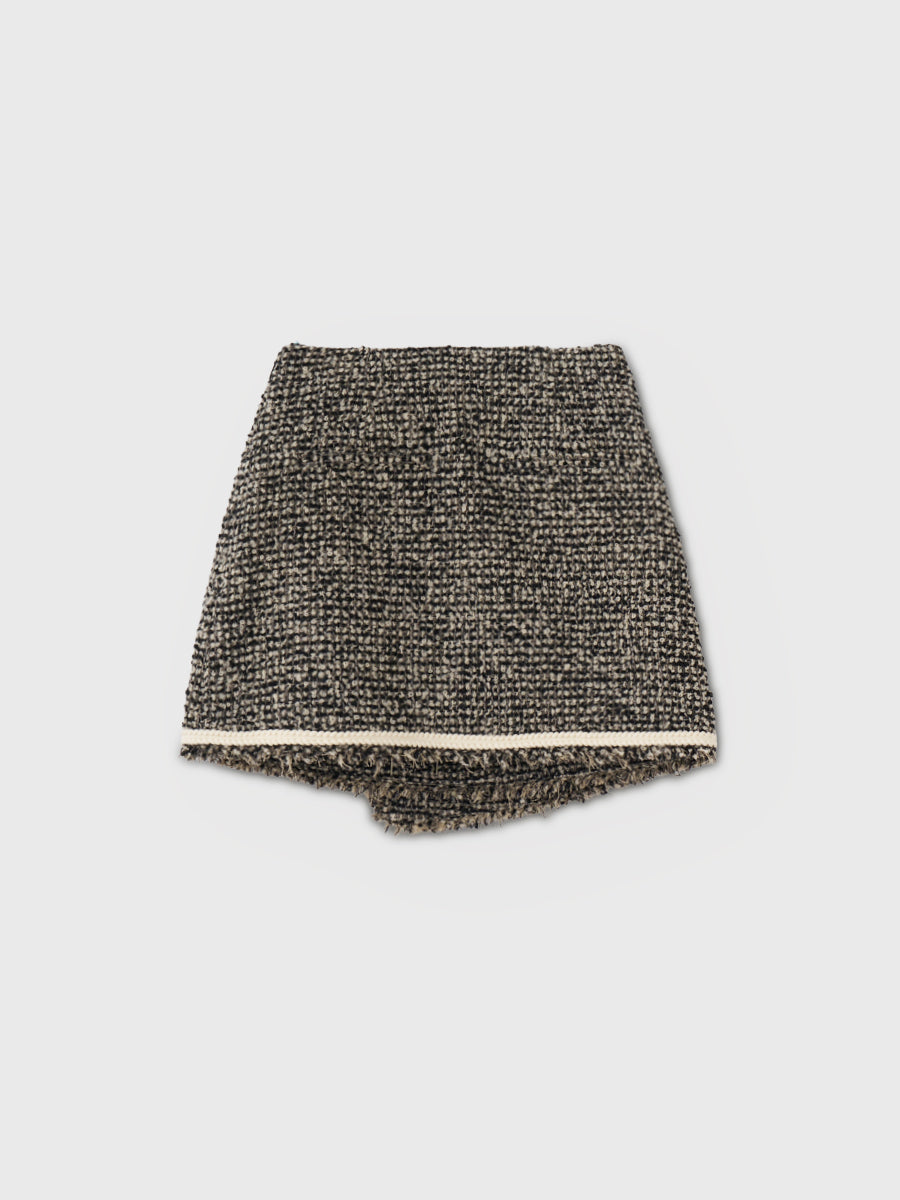 ELENA TWEED WRAP SKIRT