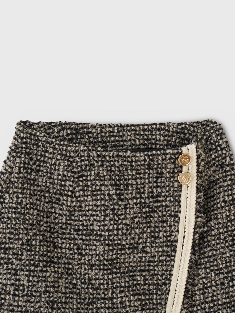 ELENA TWEED WRAP SKIRT