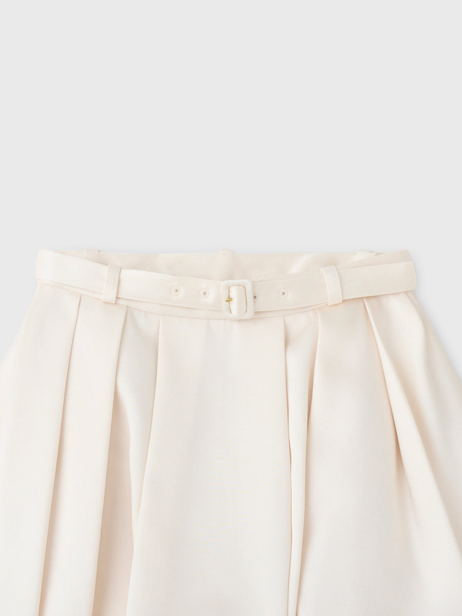 BELTED SATIN BALLON SKIRT