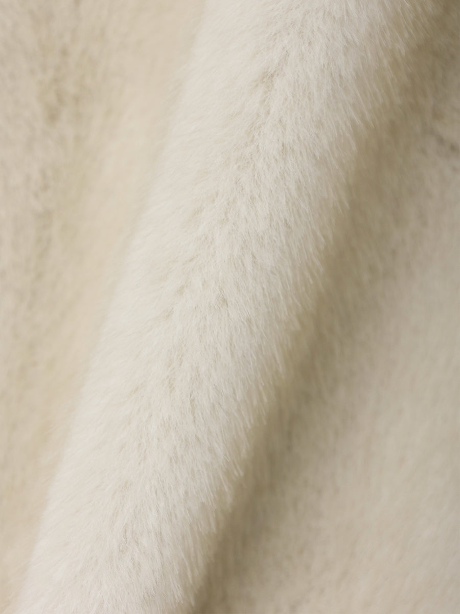 FAUX FUR PAPILLON MINISKIRT