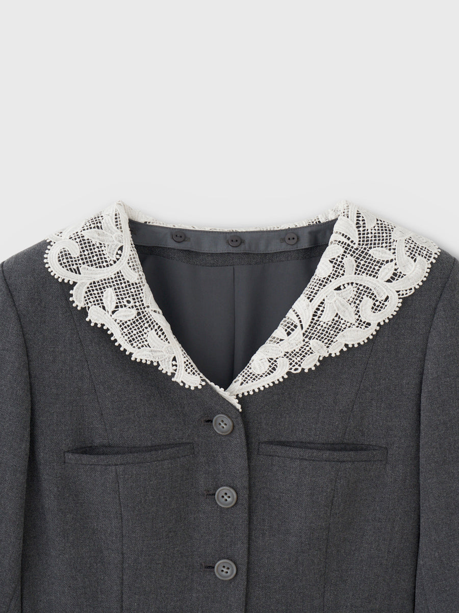 CLASSIC LACE SWITCHING DRESS
