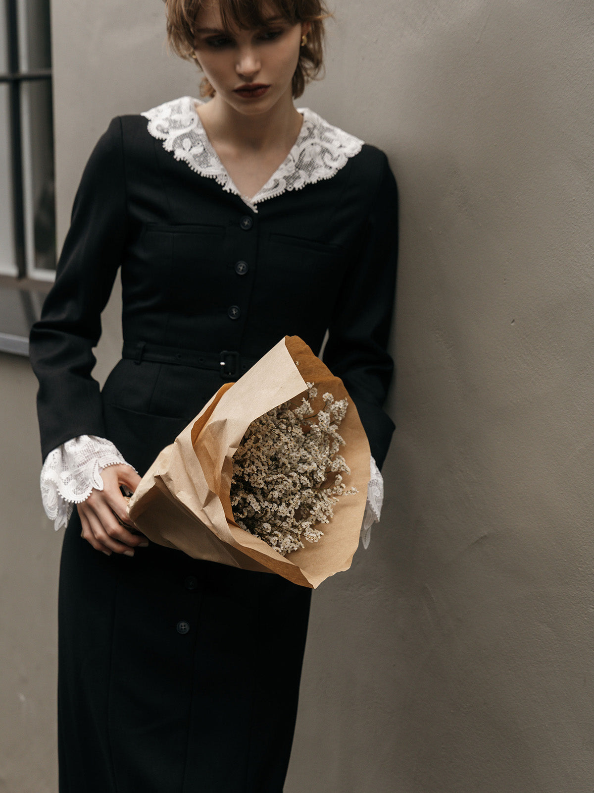 CLASSIC LACE SWITCHING DRESS