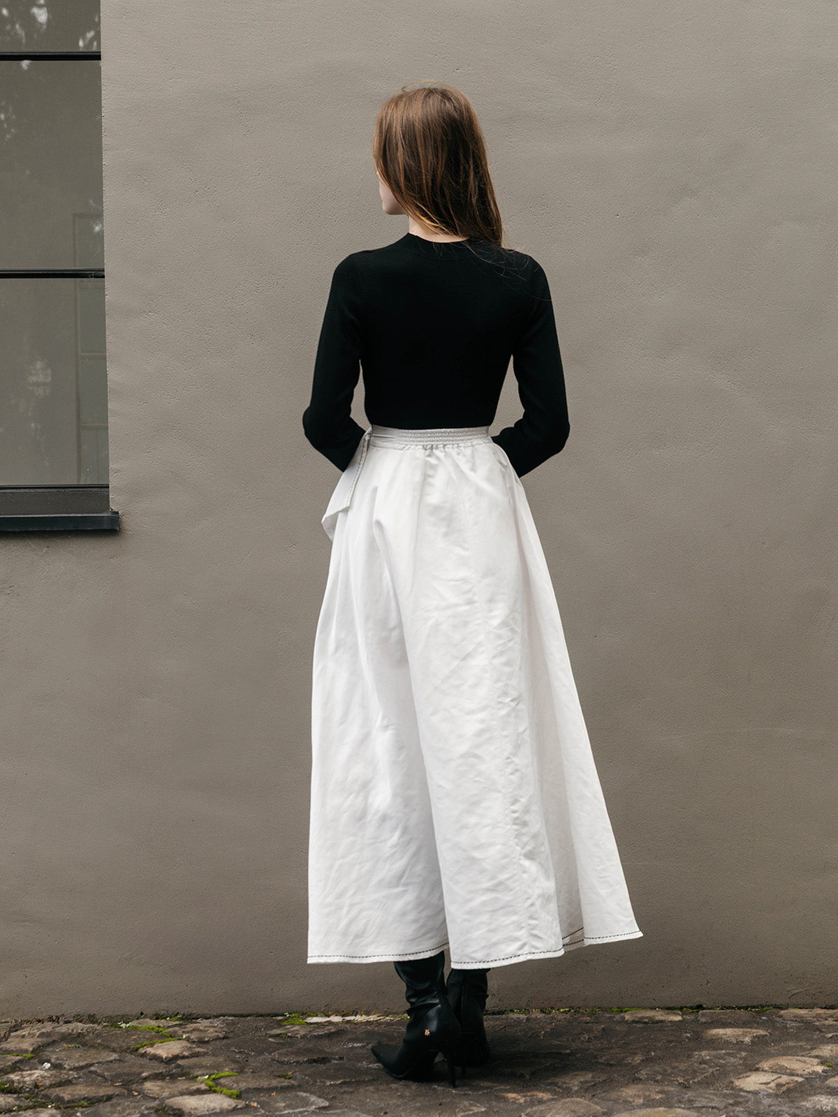 STITCH RIBBON COMBINATION DRESS
