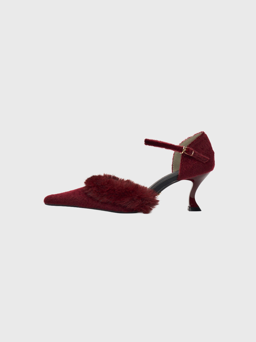 FAUX FUR PUMPS