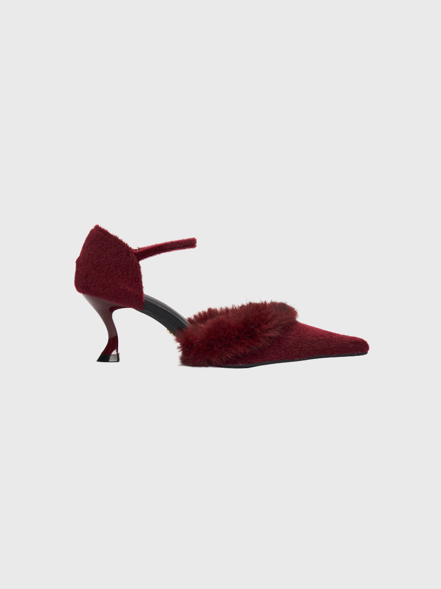 FAUX FUR PUMPS