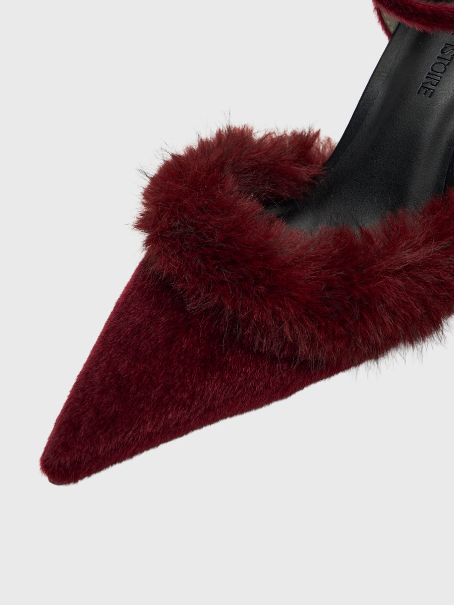 FAUX FUR PUMPS