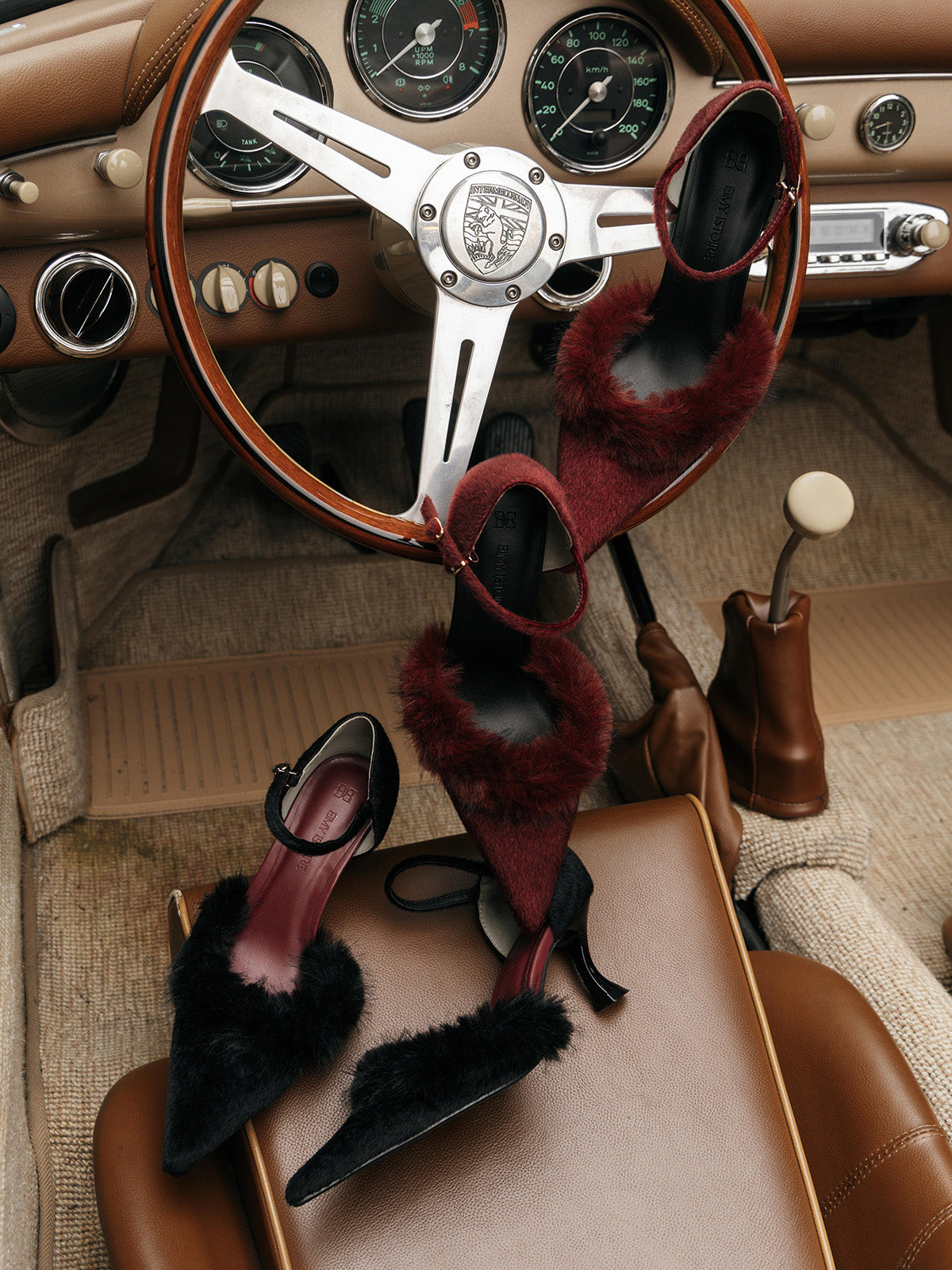 FAUX FUR PUMPS