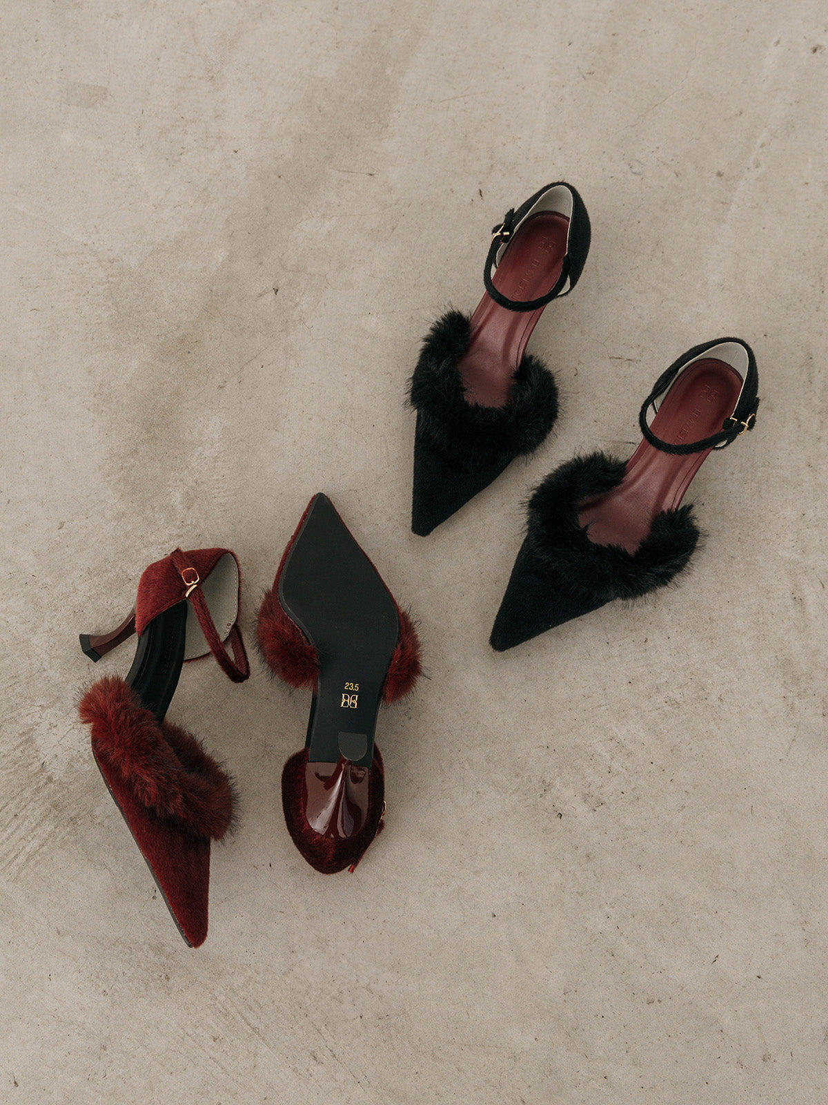 FAUX FUR PUMPS