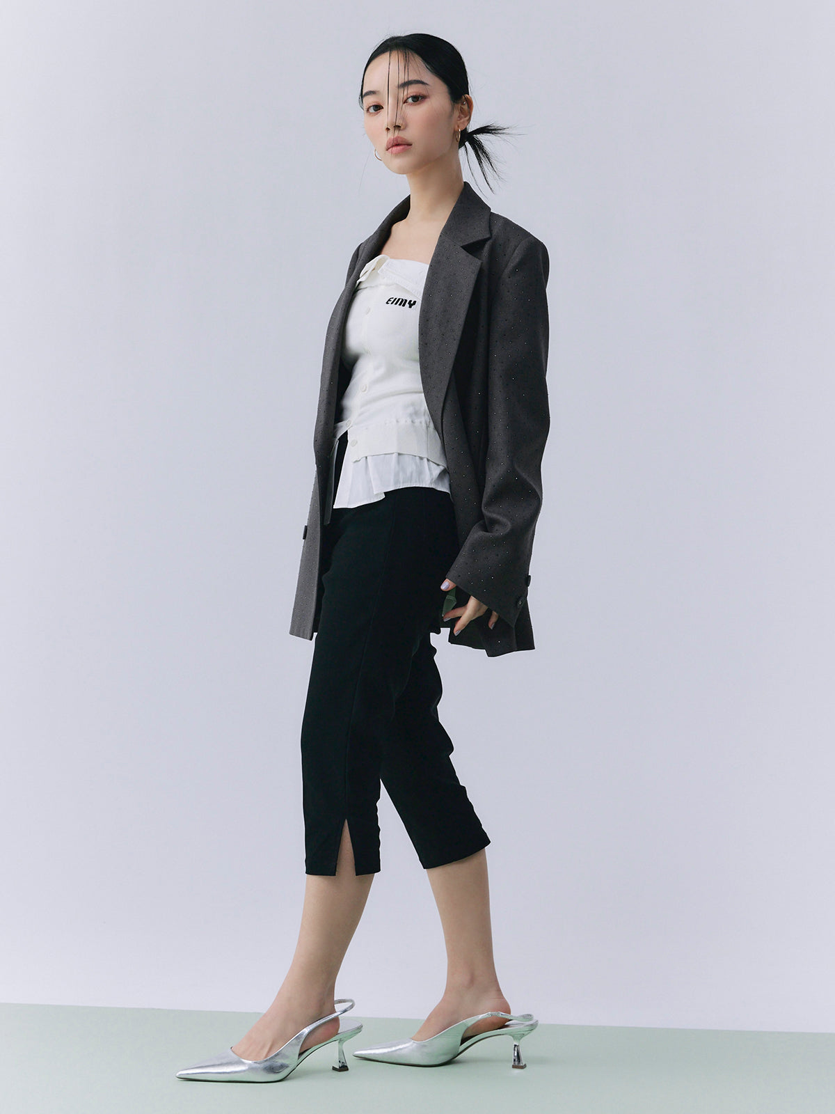 ビジュートリムテーラードジャケット