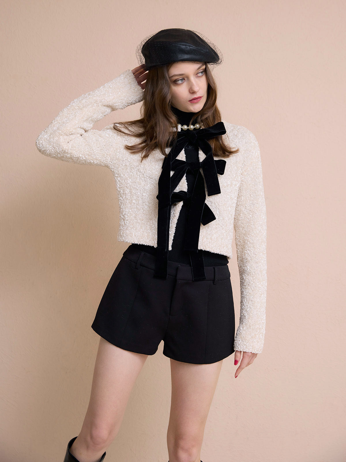 MODEL:172cm／COLOR:BLACK／SIZE:S