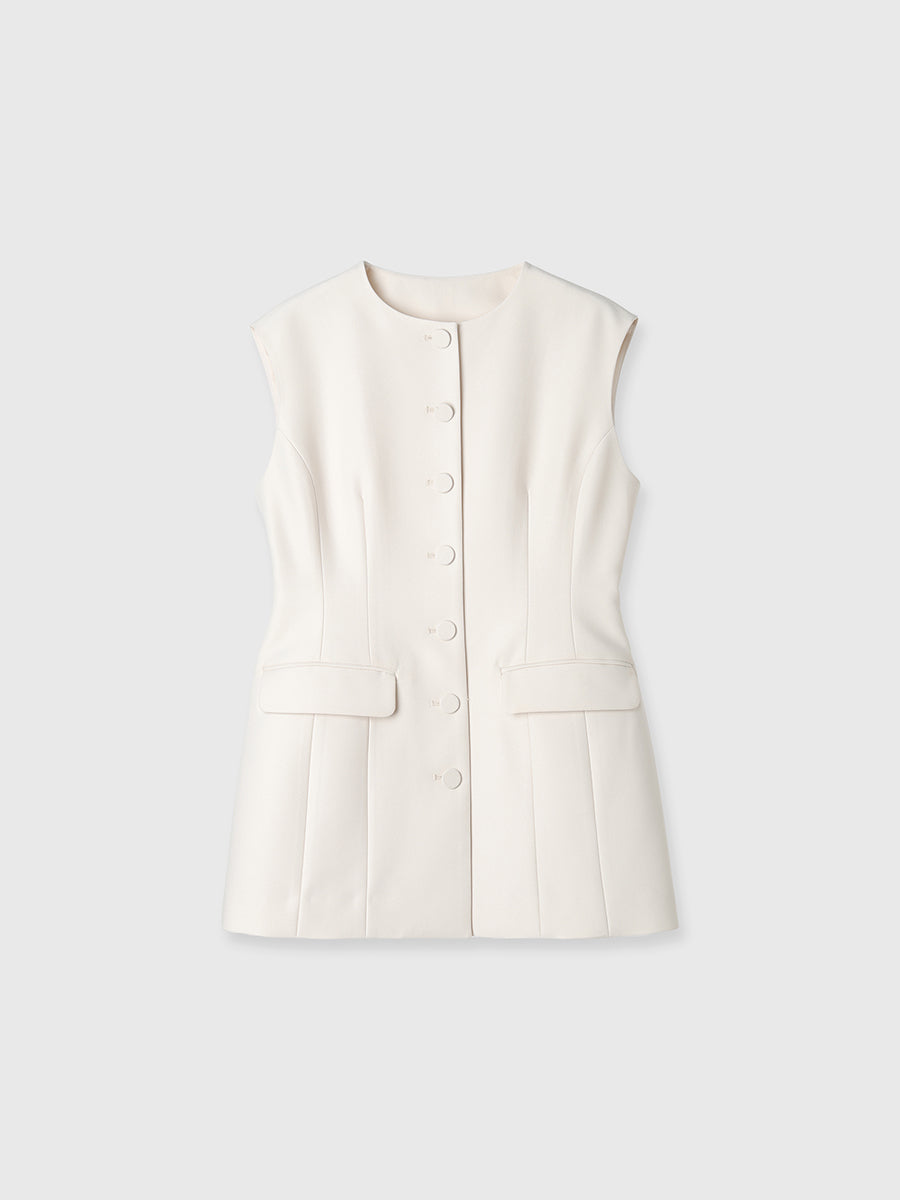 フロントボタンシェイプベスト