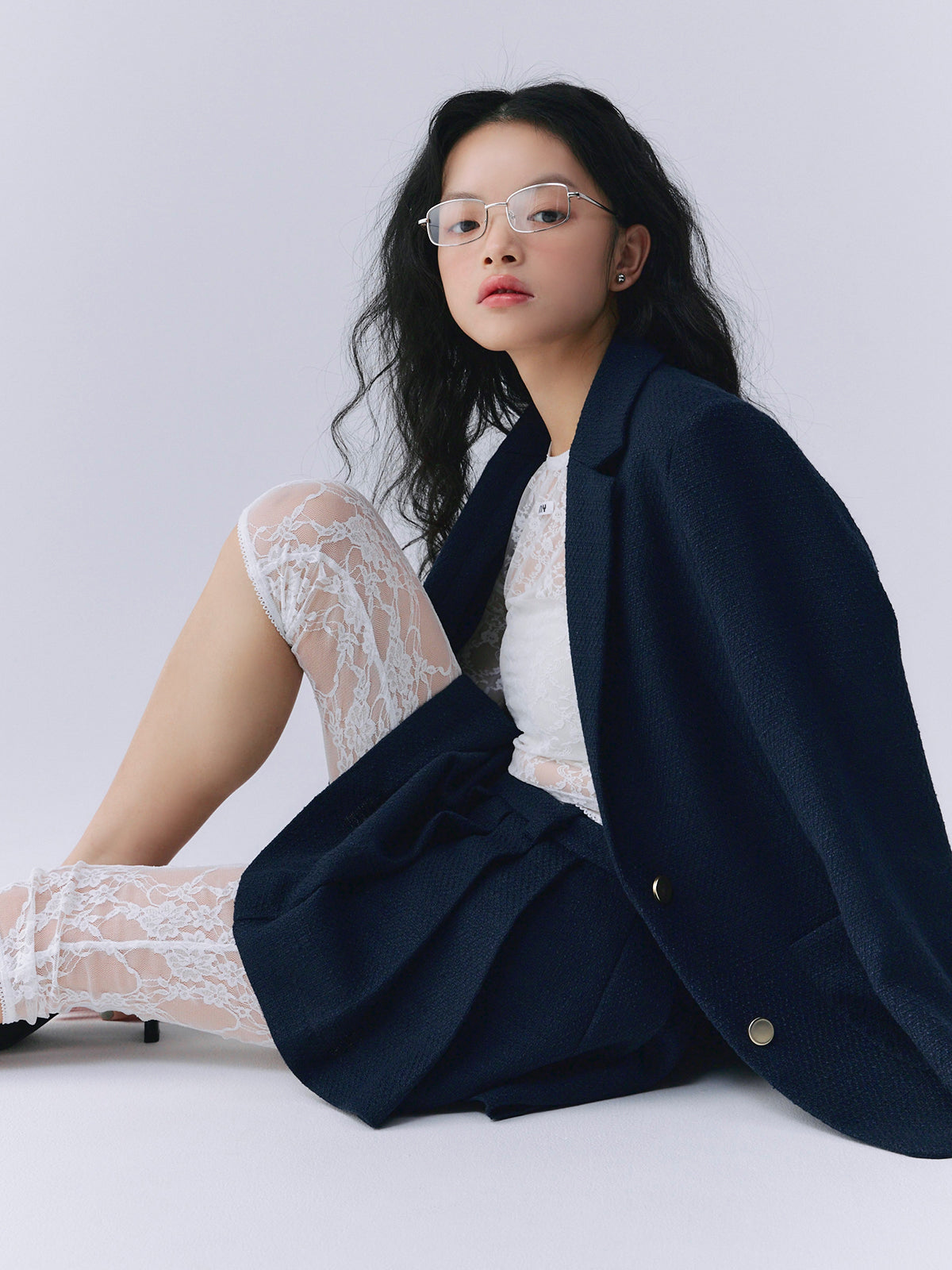 ツイードテーラードジャケット