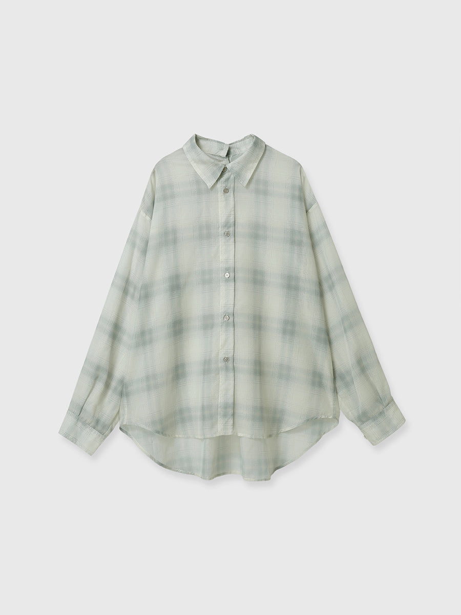 シアーチェック2WAYシャツ