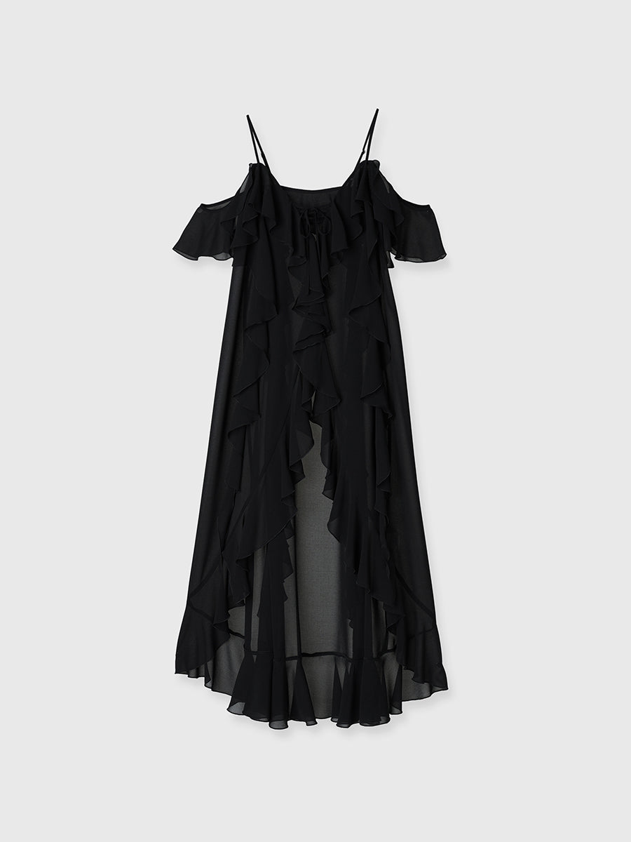 ラッフルキャミロングブラウス