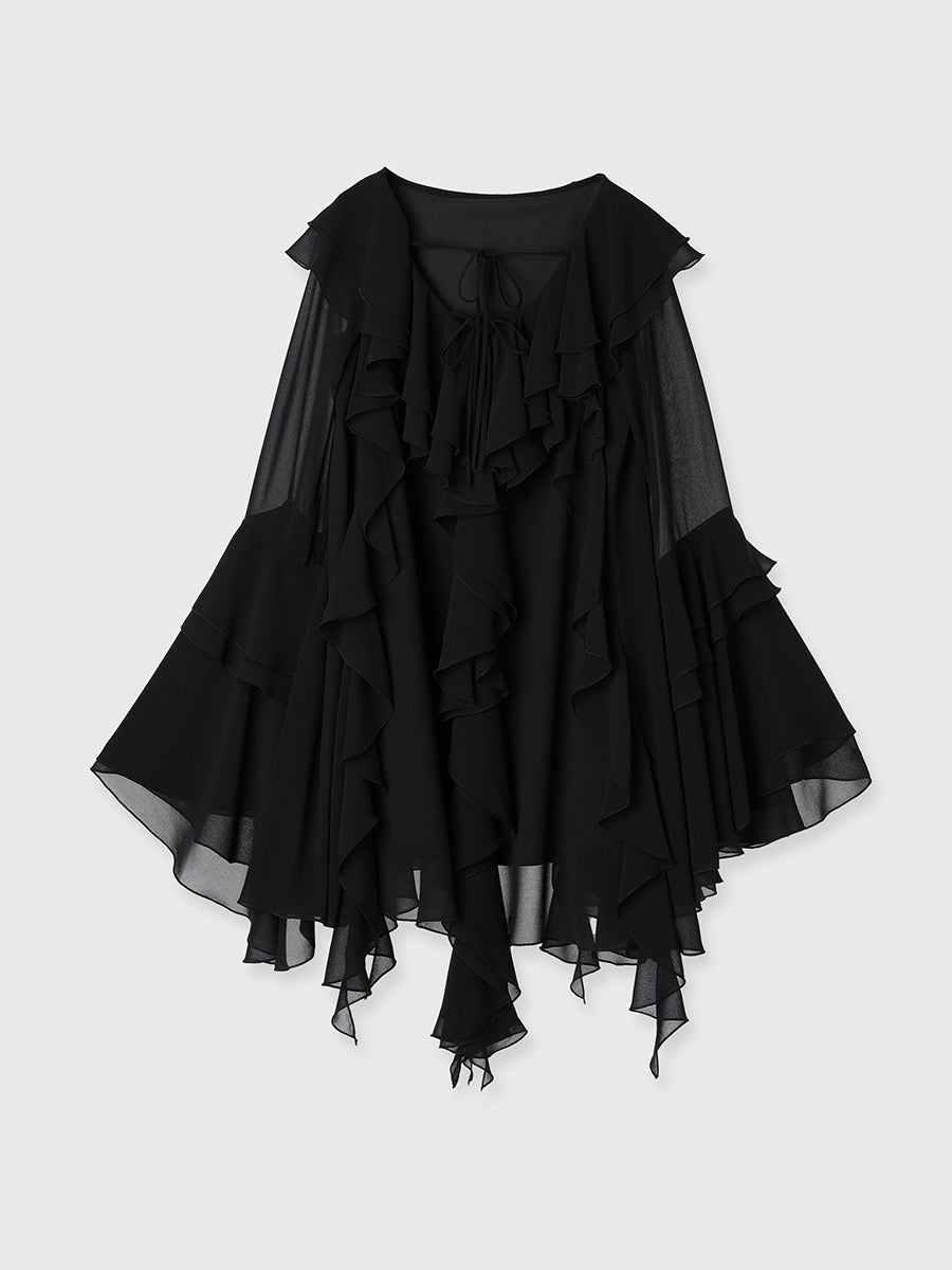 ボリュームラッフルミニドレス