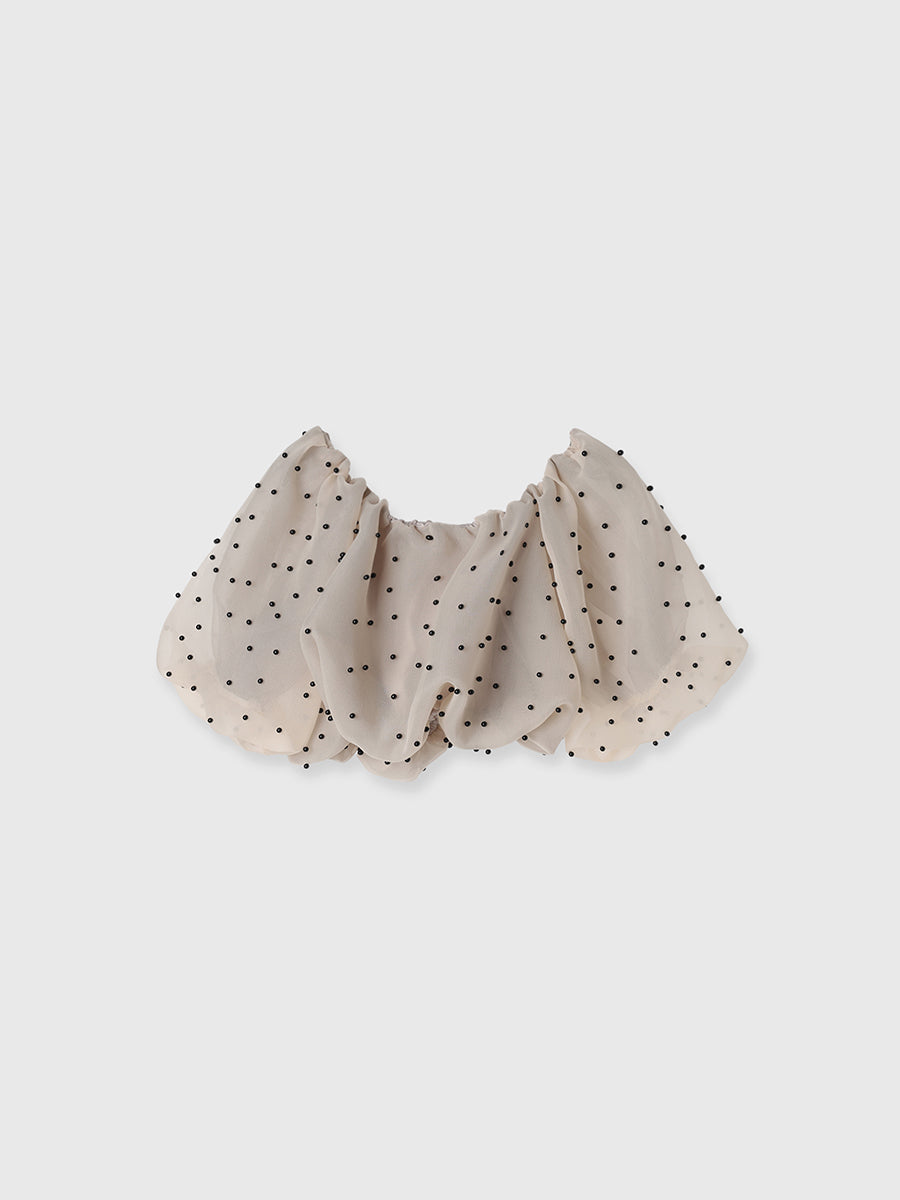 パールスタッズオフショルブラウス