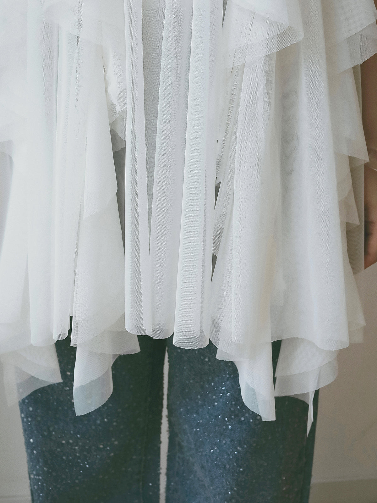 リブタンクセットボリュームチュールチュニック