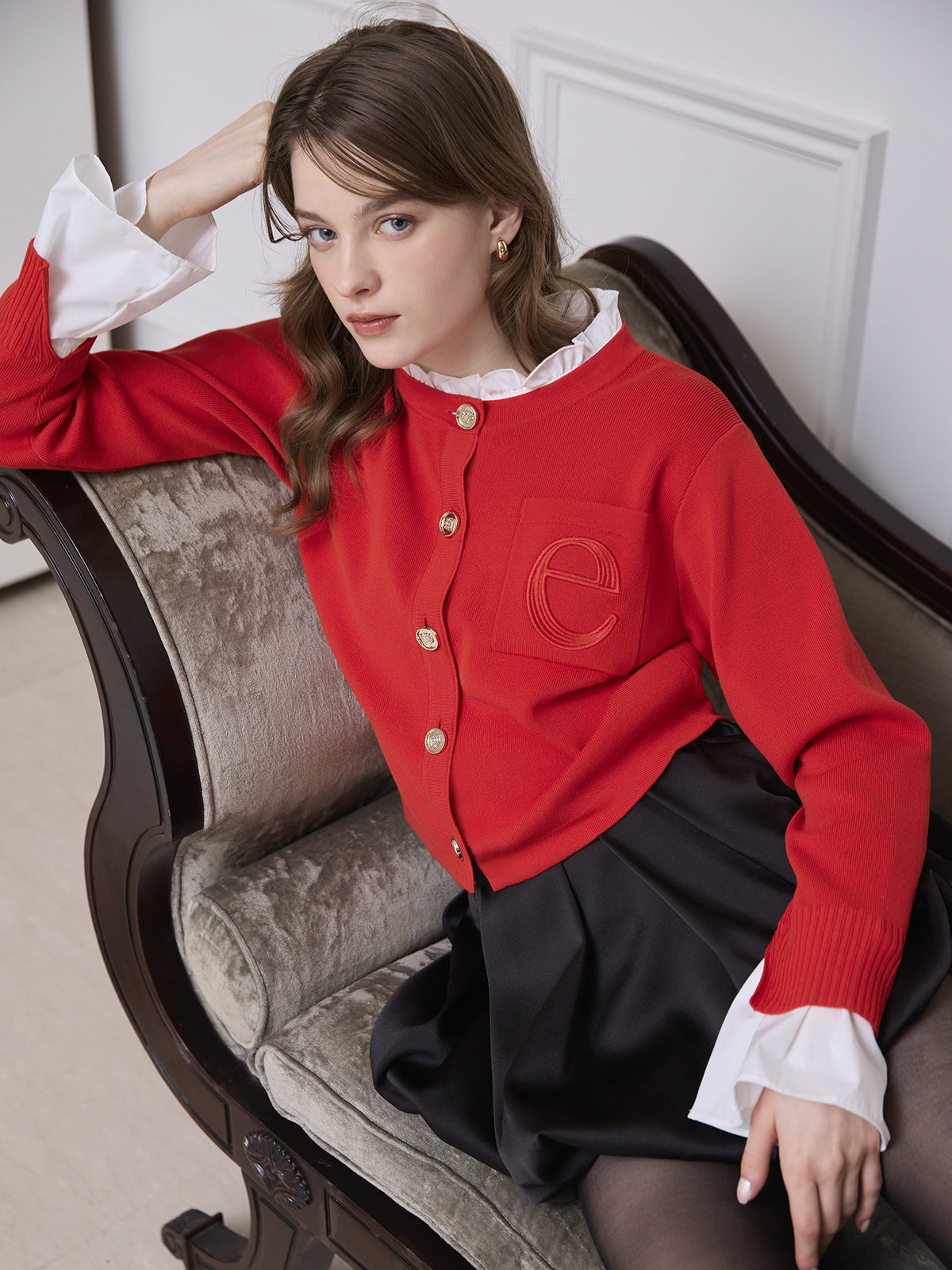 【1.14 New Color】Attached collar カーディガン