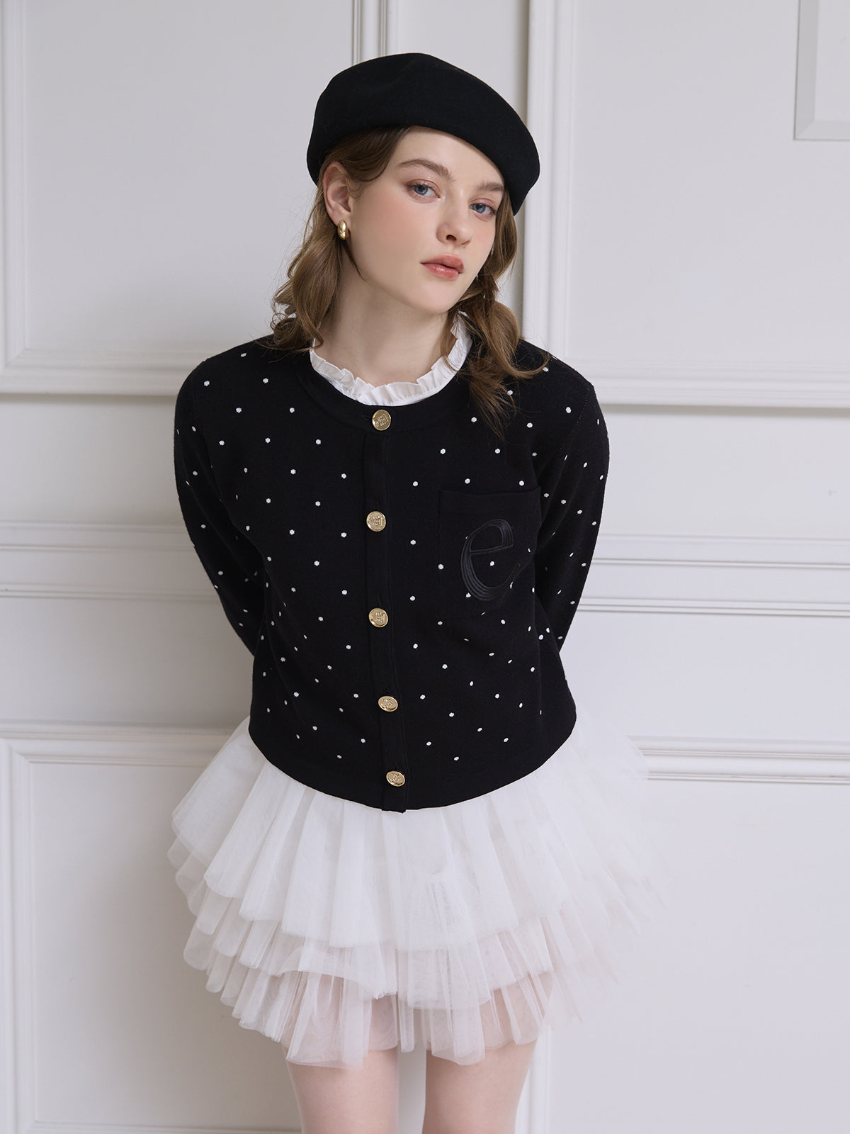 【1.14 New Color】Attached collar カーディガン