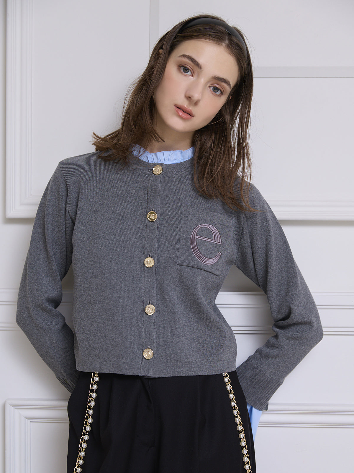 【1.14 New Color】Attached collar カーディガン