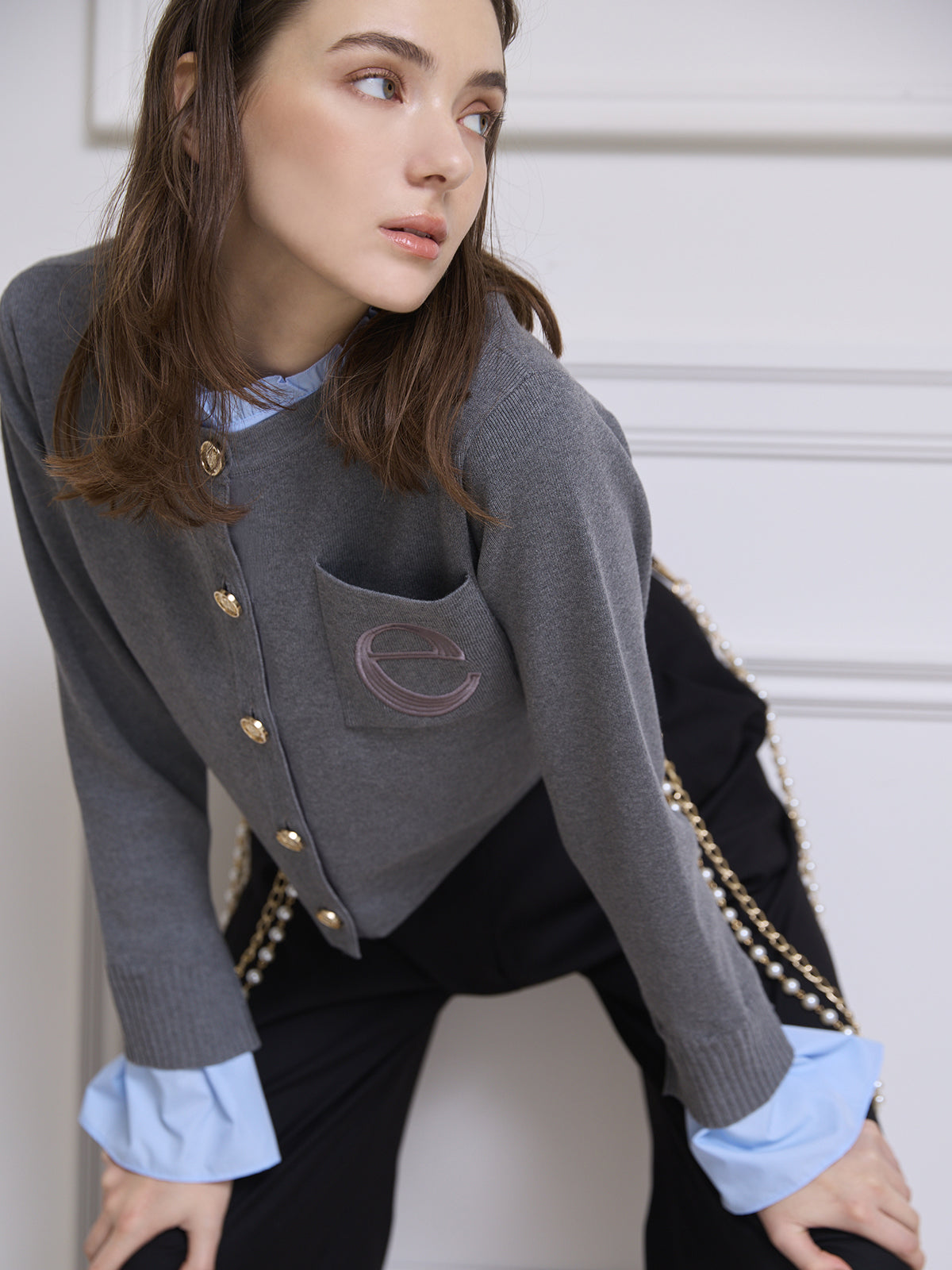 【1.14 New Color】Attached collar カーディガン