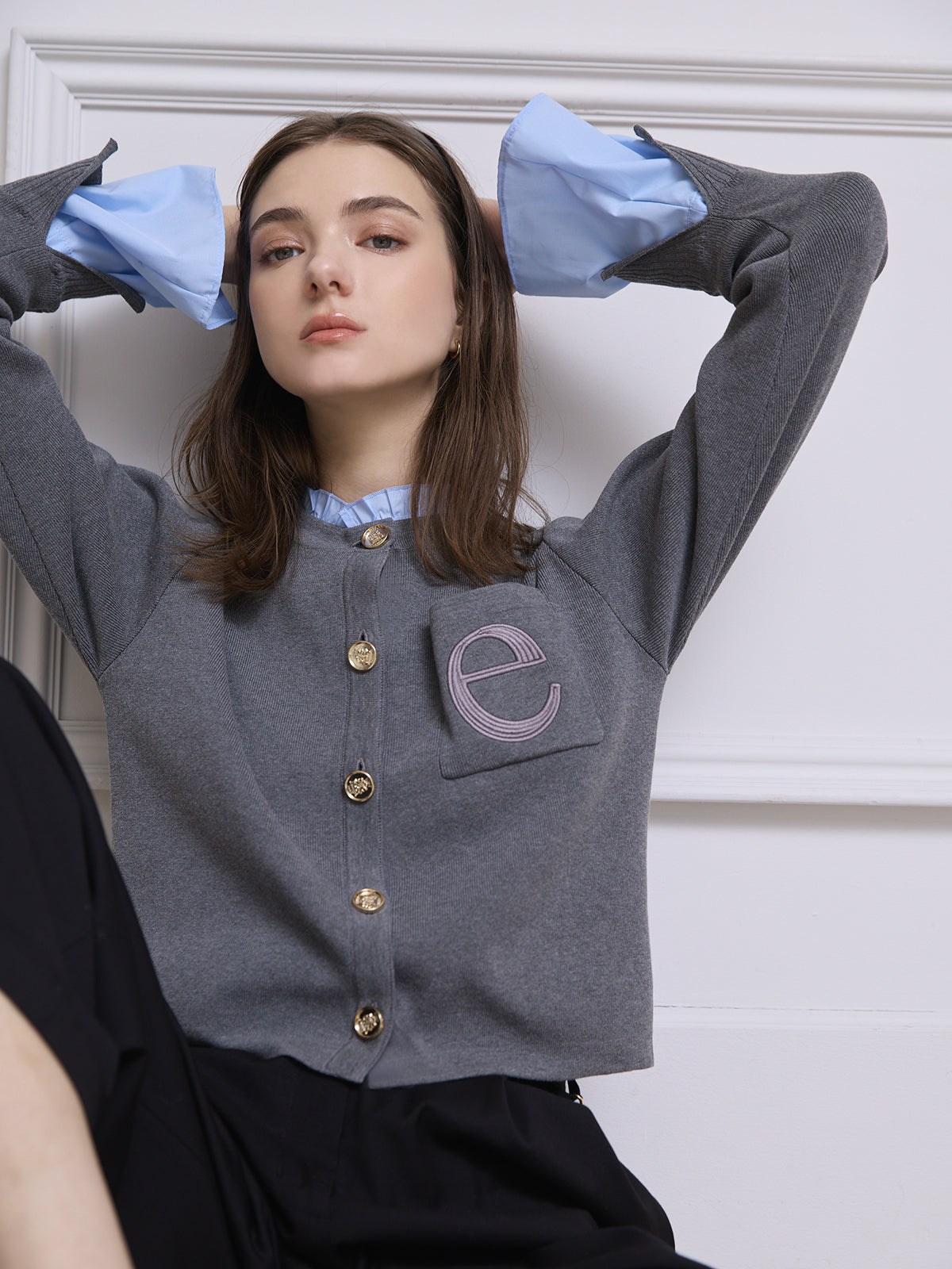 【1.14 New Color】Attached collar カーディガン