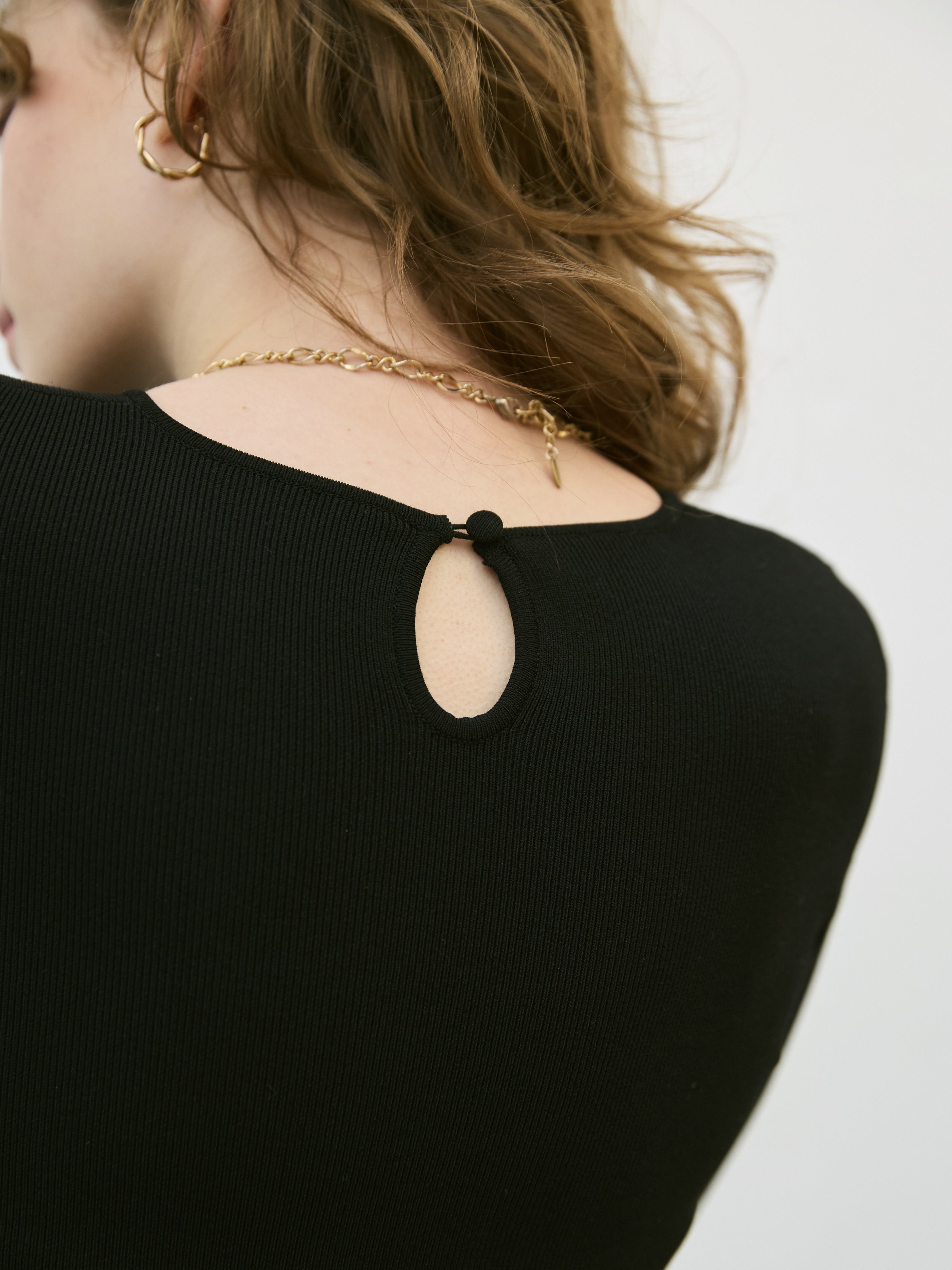 チュールドッキングニットワンピース