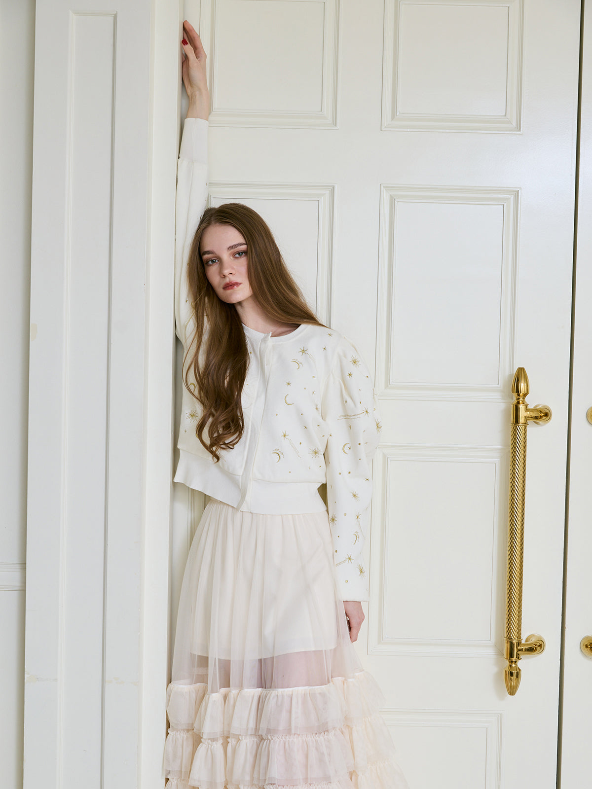 スターエンブロイダリーニット