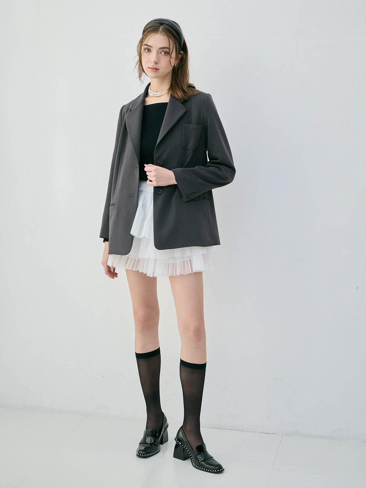 チュールミニスカート