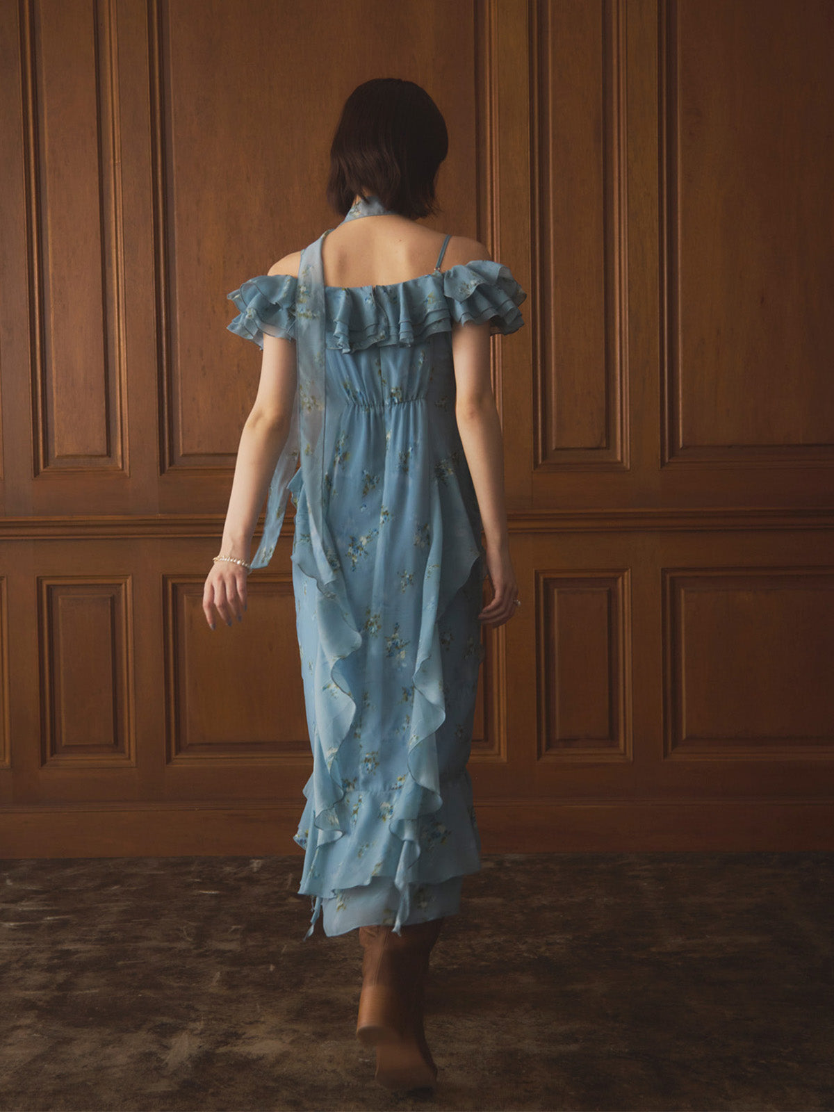 フラワーシフォンドレス