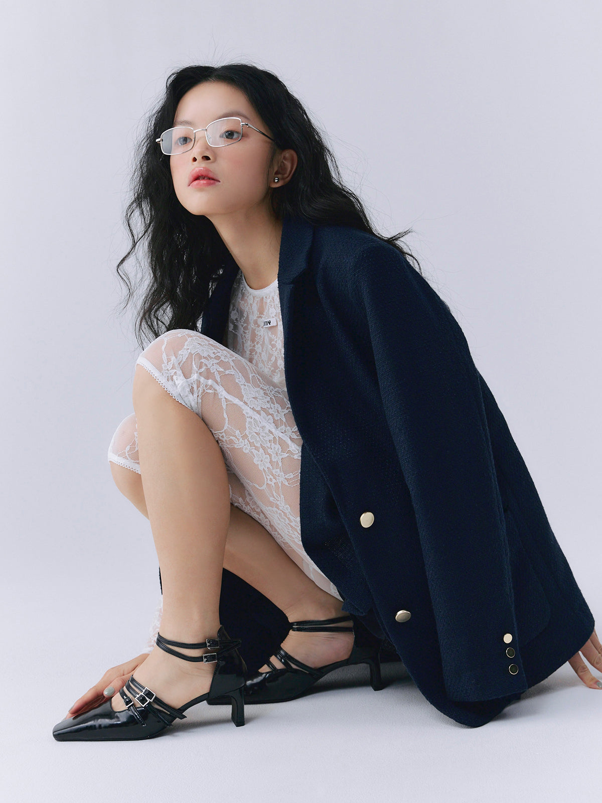 ツイードテーラードジャケット